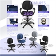 Regency Comfort Series Swivel Fabric Computer Task Chair with Adjustable Arms & Drafting Kit - Black