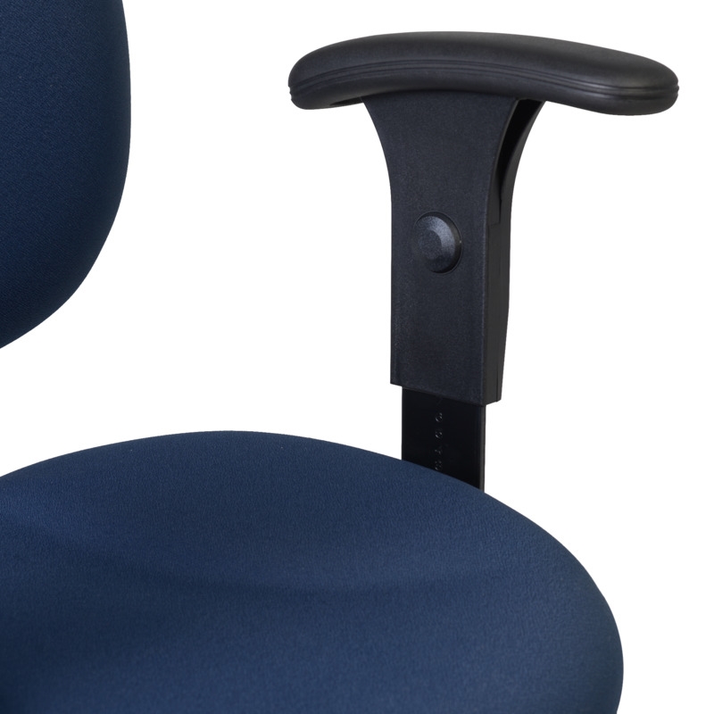 Regency Comfort Series Swivel Fabric Computer Task Chair with Adjustable Arms & Drafting Kit - Navy Blue