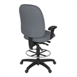 Regency Comfort Series High-Back Multifunctional Fabric Computer Task Chair with Adjustable Arms and Drafting Kit - Gray