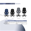 Regency Comfort Series High-Back Multifunctional Fabric Computer Task Chair with Adjustable Arms and Drafting Kit - Navy Blue