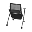 Regency Pulse Flexible High Back with Padded Fabric Seat Nesting Chair (4 pack)- Black