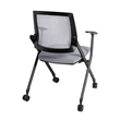 Regency Pulse Flexible High Back with Padded Fabric Seat Nesting Chair (4 pack)- Gray