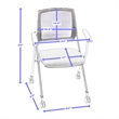 Regency Pulse Flexible HighBack w/ Padded Fabric Seat Nesting Chair(8 pack)-Gray