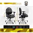 Regency Conley Multi-Shift Vinyl Office Chair Big & Tall with Wheels - Black