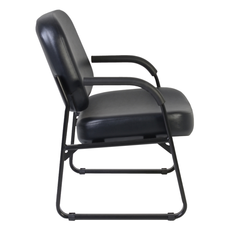Regency Victor Big & Tall Guest and Reception Chair with Arms - Black