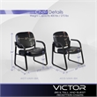 Regency Victor Big & Tall Guest and Reception Chair with Arms - Black