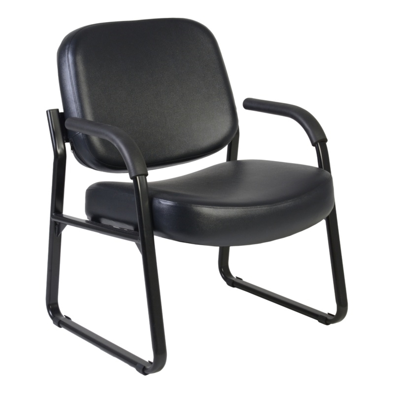 Regency Victor Big & Tall Guest and Reception Chair with Arms - Black