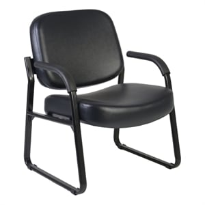 Regency Victor Big & Tall Guest and Reception Chair with Arms - Black