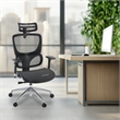 Omega Mesh O-2 Tech Ergonomic Office Chair w/ Headrest/Lumbar Support - Black
