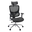 Omega Mesh O-2 Tech Ergonomic Office Chair w/ Headrest/Lumbar Support - Black