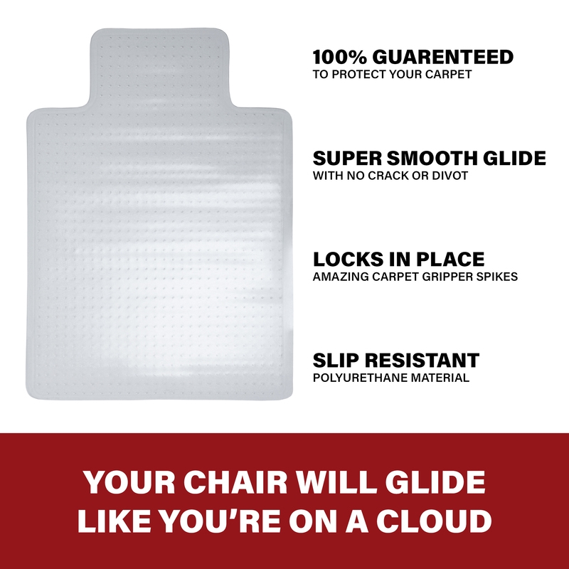 Regency Gripper Office Chair Mat for Carpet - 36 x 48 inch - Clear