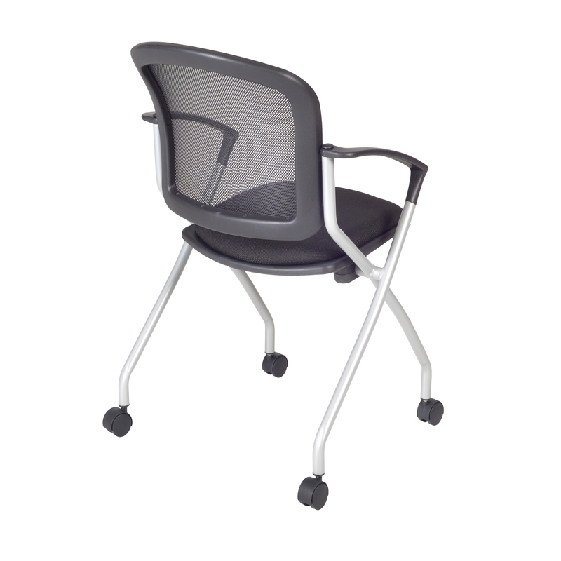 Regency Cadence High Back w/ Padded Fabric Seat Nesting Chair (20 pack)- Black