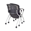 Regency Cadence High Back w/ Padded Fabric Seat Nesting Chair (20 pack)- Black