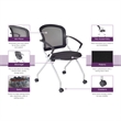 Regency Cadence High Back w/ Padded Fabric Seat Nesting Chair (20 pack)- Black