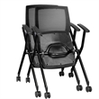 Regency Pulse High Back with Padded Fabric Seat Nesting Chair (12 pack)- Black