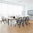 Regency Pulse High Back with Padded Fabric Seat Nesting Chair (12 pack)- Grey