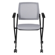 Regency Pulse High Back with Padded Fabric Seat Nesting Chair (12 pack)- Grey