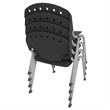 Regency Rico Classroom Training Stack Chair Armless - Black - 4 Pack
