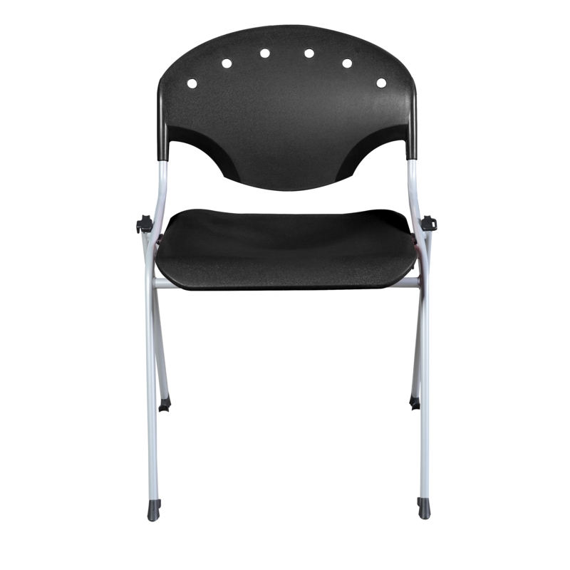 Regency Rico Classroom Training Stack Chair Armless - Black - 4 Pack
