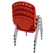 Regency Rico Classroom Training Stack Chair Armless - Red - 4 Pack