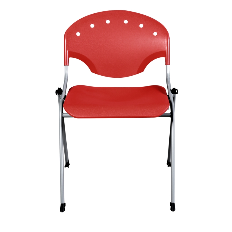 Regency Rico Classroom Training Stack Chair Armless - Red - 4 Pack