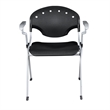 Regency Rico Classroom Training Stack Chair with Arms - Black - 4 Pack