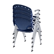 Regency Rico Classroom Training Stack Chair with Arms - Navy Blue - 4 Pack