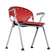 Regency Rico Classroom Training Stack Chair with Arms - Red - 4 Pack