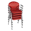 Regency Rico Classroom Training Stack Chair with Arms - Red - 4 Pack