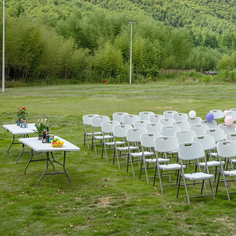 Regency Trestle Folding Chair - White
