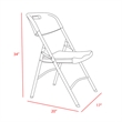 Regency Trestle Series Rectangular Blow Folding Chair - 4 Pack