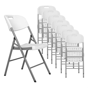 Regency Trestle Series Rectangular Blow Folding Chair - 8 Pack