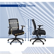 Regency Squire Ergonomic Task Mesh Office Swivel Chair with Flip Up Arms - Black