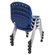 Regency Rico Classroom Training Mobile Stack Chair Armless - Navy Blue (4 Pack)