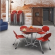 Regency Rico Classroom Training Mobile Stack Chair Armless - Red (4 Pack)