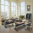 Regency Rico Classroom Training Mobile Stack Chair with Arms - Black  (4 Pack)