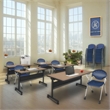 Regency Rico Classroom Mobile Stack Chair with Arms - Navy Blue  (4 Pack)