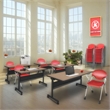 Regency Rico Classroom Training Mobile Stack Chair with Arms - Red  (4 Pack)