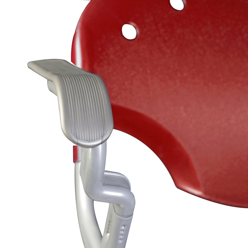 Regency Rico Classroom Training Mobile Stack Chair with Arms - Red  (4 Pack)