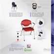 Regency Rico Classroom Training Mobile Stack Chair with Arms - Red  (4 Pack)