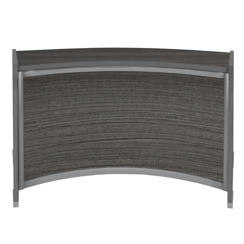 Marque Curved ADA Compliant Reception Station Standalone or Add-On- Grey