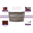 Marque Curved ADA Compliant Reception Station Standalone or Add-On- Grey