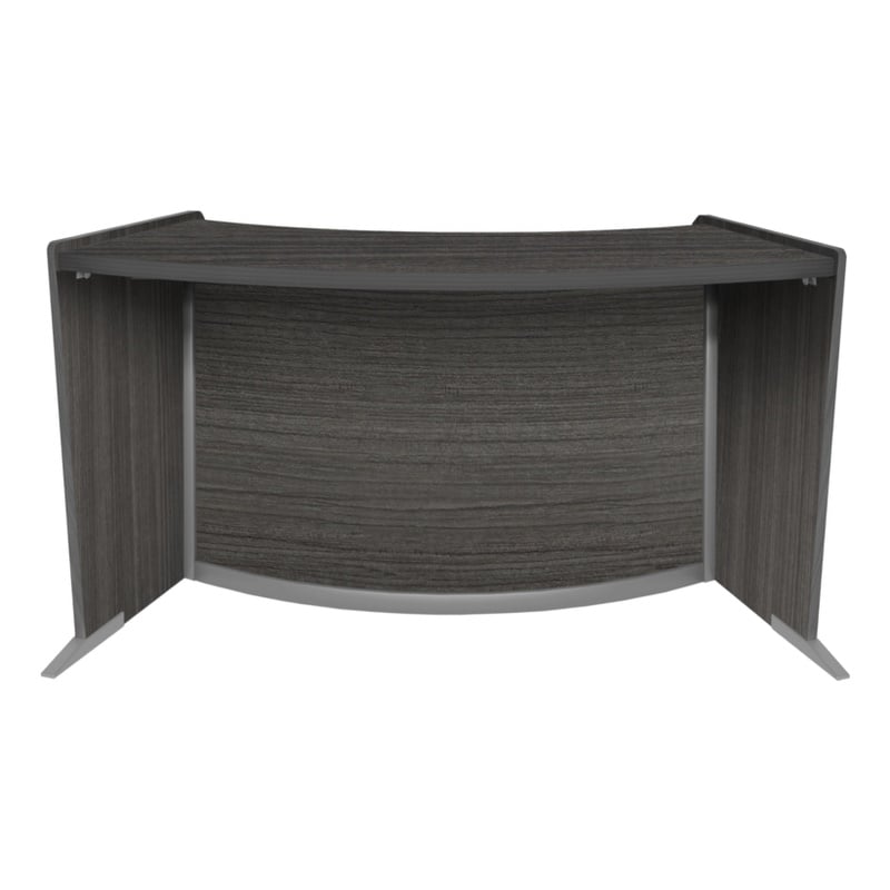 Marque Curved ADA Compliant Reception Station Standalone or Add-On- Grey