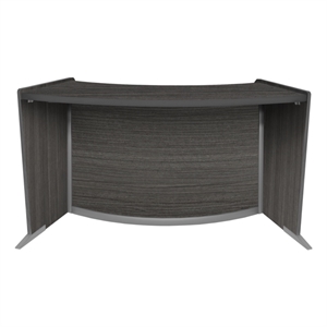 Marque Curved ADA Compliant Reception Station Standalone or Add-On- Grey