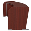 Marque Curved ADA Compliant Reception Station Standalone or Add-On- Mahogany
