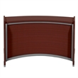 Marque Curved ADA Compliant Reception Station Standalone or Add-On- Mahogany