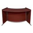 Marque Curved ADA Compliant Reception Station Standalone or Add-On- Mahogany