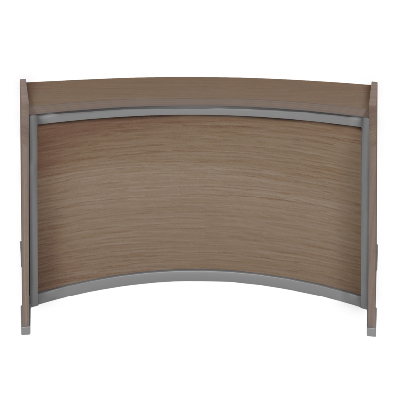 Marque Curved ADA Compliant Reception Station Standalone or Add-On- Noble Oak