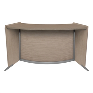 Marque Curved ADA Compliant Reception Station Standalone or Add-On- Noble Oak