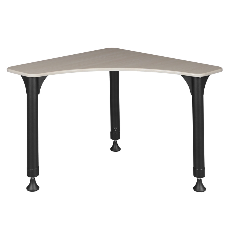 Regency 28 in Boomerang Height Adjustable Activity School Desk- Maple